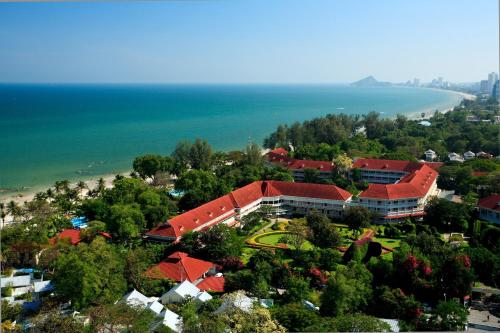 an aerial view of a resort and the ocean at Centara Grand Beach Resort Hua Hin in Hua Hin