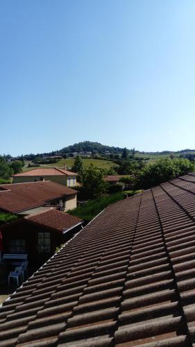 a view from the top of a roof at Maison d'hôtes le clos de la Presle, Compostelle in Saint-Georges-Haute-Ville