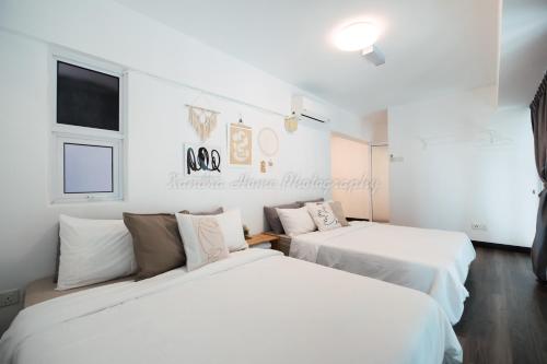 Кровать или кровати в номере Xandra's Maritime Suite