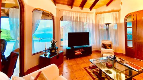 Μια τηλεόραση ή/και κέντρο ψυχαγωγίας στο Magic Mountain Views Villa