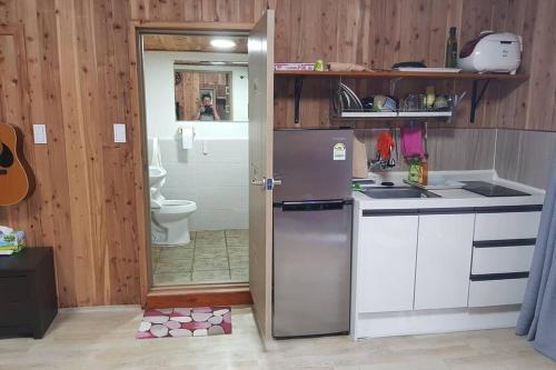 Dapur atau dapur kecil di 새야새야펜션