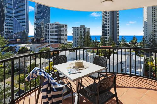 a view from a balcony overlooking a city at Marrakesh Apartments in Gold Coast