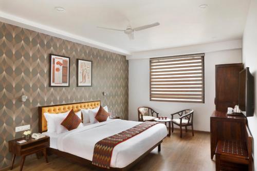 Ліжко або ліжка в номері Click Hotel Jaipur