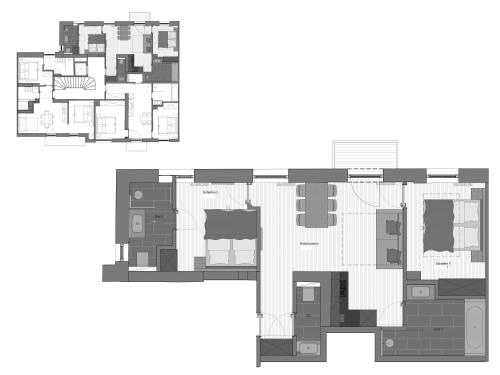 a floor plan of a building at LakeSide Apartments Seefeld in Seefeld in Tirol