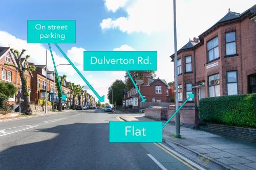 a street rendering of a diversion road with a follower rod at Beautiful, Entire Luxurious One Bedroom Flat in Leicester
