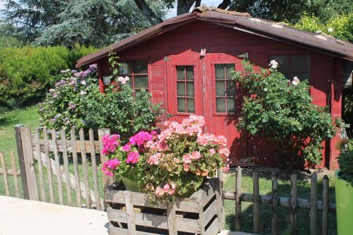 Zahrada ubytování Les Trois Maisons