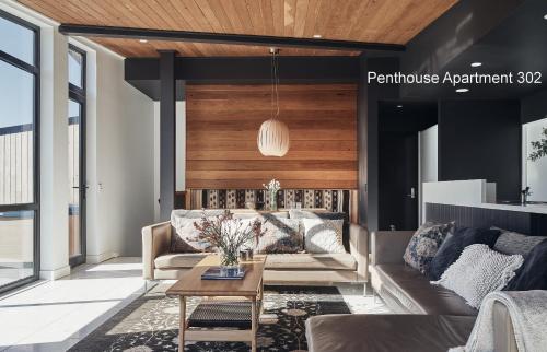 Χώρος καθιστικού στο Huski Apartments Falls Creek