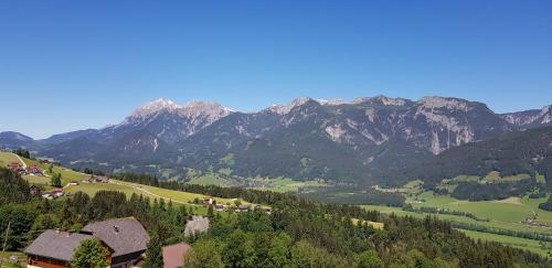a view of a valley with mountains in the background at Apartment Claudia in Gröbming