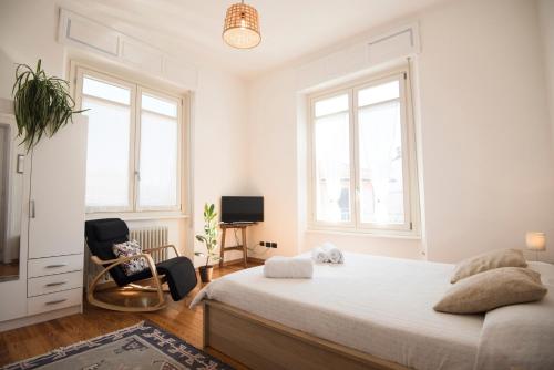 Postel nebo postele na pokoji v ubytování Bed&Bra
