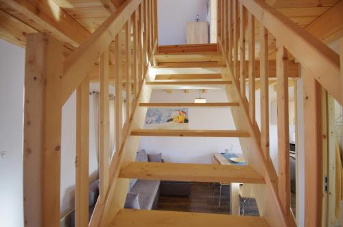 a staircase in a house under construction at "Domki na Miłej "Niechorze in Niechorze