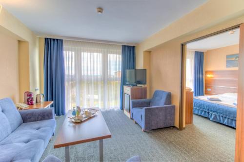 Postel nebo postele na pokoji v ubytování Hotel Tychy Prime