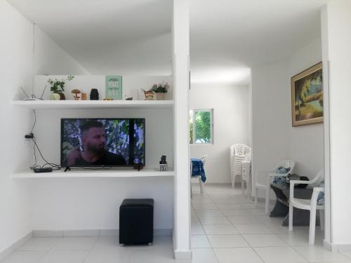TV a/nebo společenská místnost v ubytování Sítio Recanto Feliz - Pertinho da Igrejinha