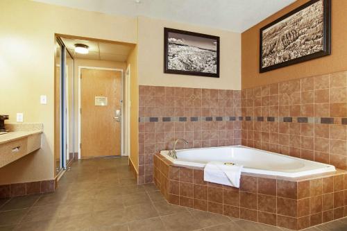 a bathroom with a tub and a bathtub at Best Western PLUS Ruby's Inn in Bryce Canyon