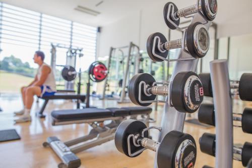 Fitness centrum a/nebo fitness zařízení v ubytování Hotel Terme Sveti Martin