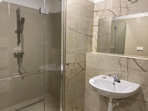 Koupelna v ubytování Boutique Apartments Liberec