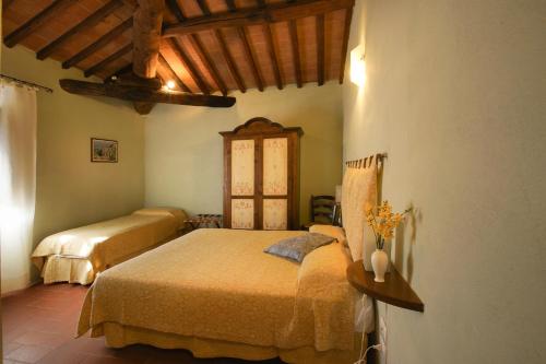 En eller flere senge i et værelse på Locanda Del Viandante B&B