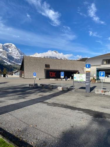 a large building with a xbox sign on it at Luxury family apartment Engelberg in Engelberg