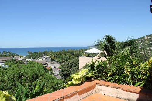a view of the ocean from the roof of a house at Villas Vista Suites Sayulita in Sayulita