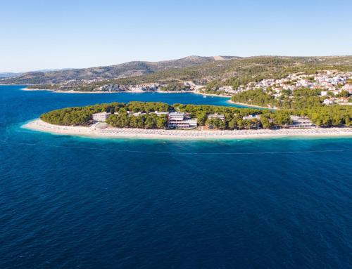 an island in the middle of a body of water at Hotel Zora in Primošten