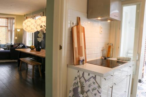 Кухня или мини-кухня в Stylish City apartments Middelburg
