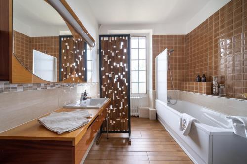 Kúpeľňa v ubytovaní Gîte de la Bove