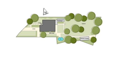 a schematic plan of a house at Odenwald Chalet in Erbach im Odenwald