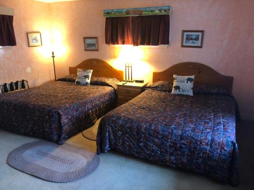 Katil atau katil-katil dalam bilik di Wells River Motel