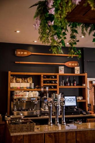 a kitchen with a counter with aasteryasteryasteryasteryasteryasteryasteryasteryastery at Katch in Northallerton