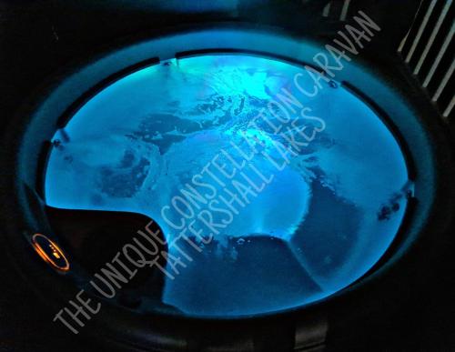 a view of the earth from the inside of a camera at Tattershall Luxury Hot Tub Caravan in Tattershall