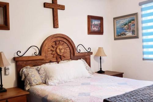 Ένα ή περισσότερα κρεβάτια σε δωμάτιο στο La Finca
