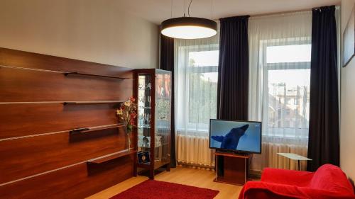 Posezení v ubytování Old Kaunas Apartment