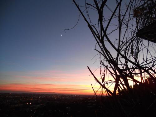 a view of the sunset from the top of a hill at Bed & Breakfast Sant'Erasmo in Bergamo