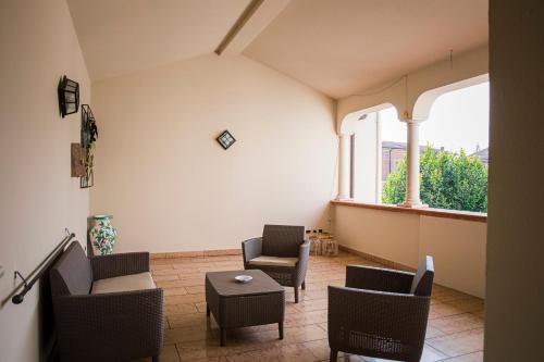 Χώρος καθιστικού στο Hotel San Genesio