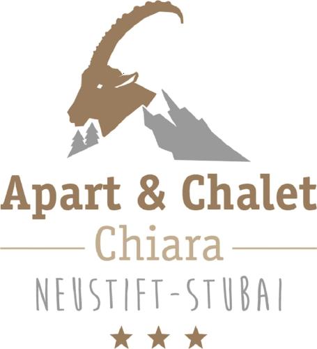 a logo for a restaurant with a goat on top of a mountain at Apart&Chalet Chiara in Neustift im Stubaital