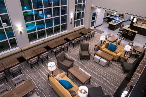 an overhead view of the lobby of a hotel at Staybridge Suites - Pecos by IHG in Pecos