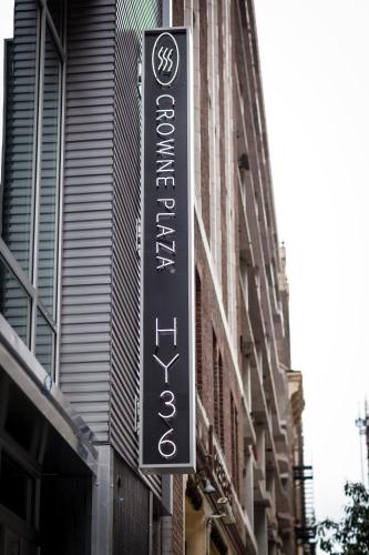 a sign on the side of a building at Crowne Plaza HY36 Midtown Manhattan by IHG in New York