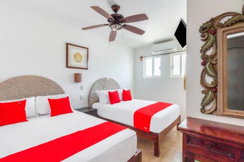 Postel nebo postele na pokoji v ubytování Hotel Rath