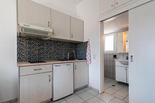 Cuisine ou kitchenette dans l'établissement Heliovasilema Studios