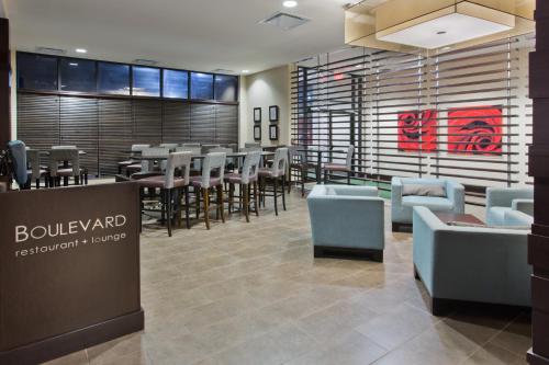 A seating area at Holiday Inn Hotel & Suites Red Deer, an IHG Hotel