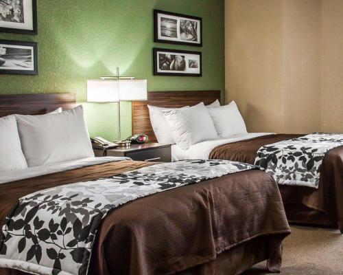 Katil atau katil-katil dalam bilik di Sleep Inn Nampa near Idaho Center