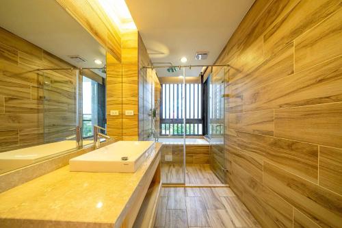 Kúpele alebo wellness v ubytovaní 星晏親子民宿