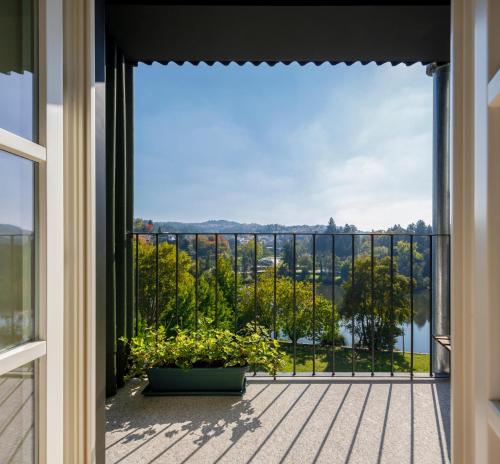 a view from the balcony of a house at Casa do Fontanário Stay in Amarante