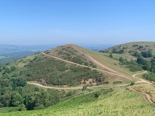 a road on the side of a hill at Stunning Barn private hot tub Malvern & Worcester Sleeps 6 in Worcester