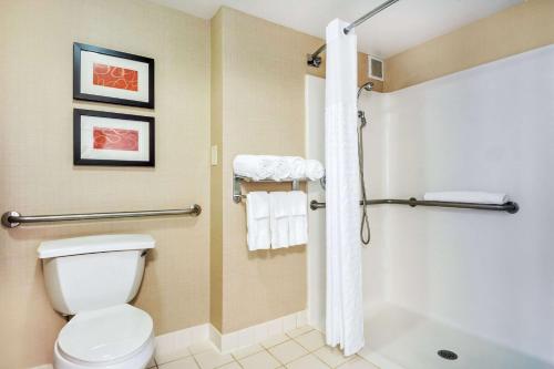 Kylpyhuone majoituspaikassa Comfort Suites at Woodbridge