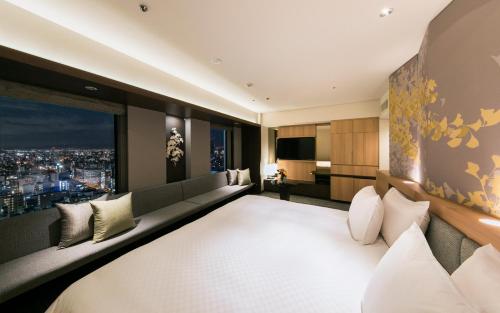Katil atau katil-katil dalam bilik di Hotel Nikko Osaka