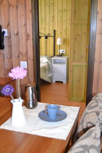 Dapur atau dapur kecil di Complejo Camping La Mata