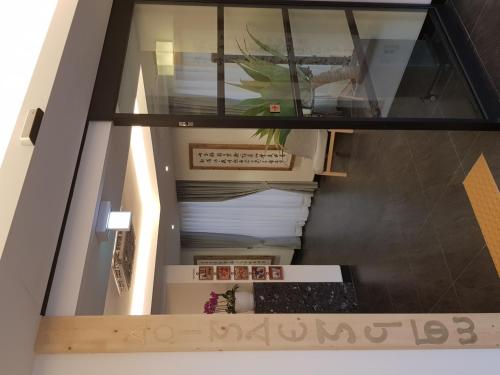 a view from the top of a stairwell in a building at Namyangju Bukhangang dolcecasa hotel in Namyangju