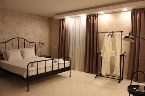 Ένα ή περισσότερα κρεβάτια σε δωμάτιο στο Luxury apartments Free Parking