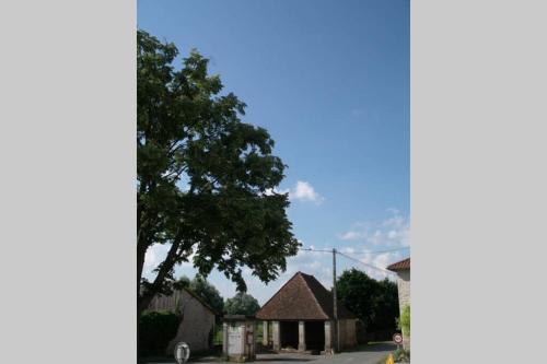 a large tree in the middle of a street at Le coeur du Lys in Chissey-lès-Mâcon