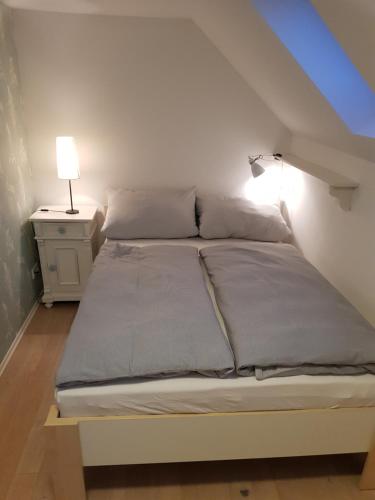 Ένα ή περισσότερα κρεβάτια σε δωμάτιο στο Ferienhaus Am Schildberg